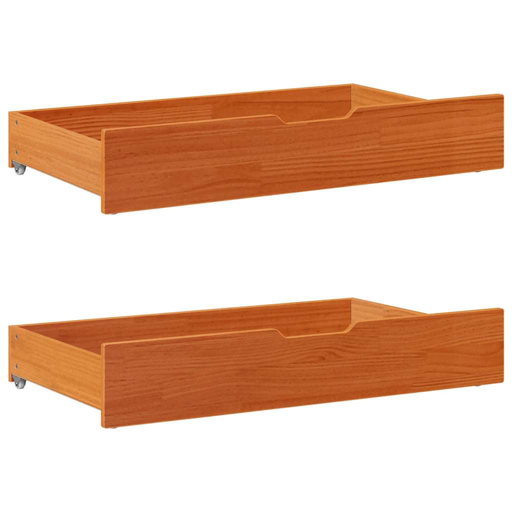Cadre de lit sans matelas cire marron 120x200cm bois pin massif - XIOS