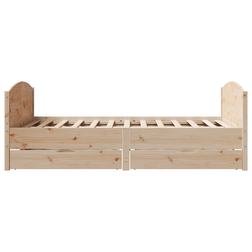 Cadre de lit sans matelas 120x190 cm bois de pin massif - XIOS