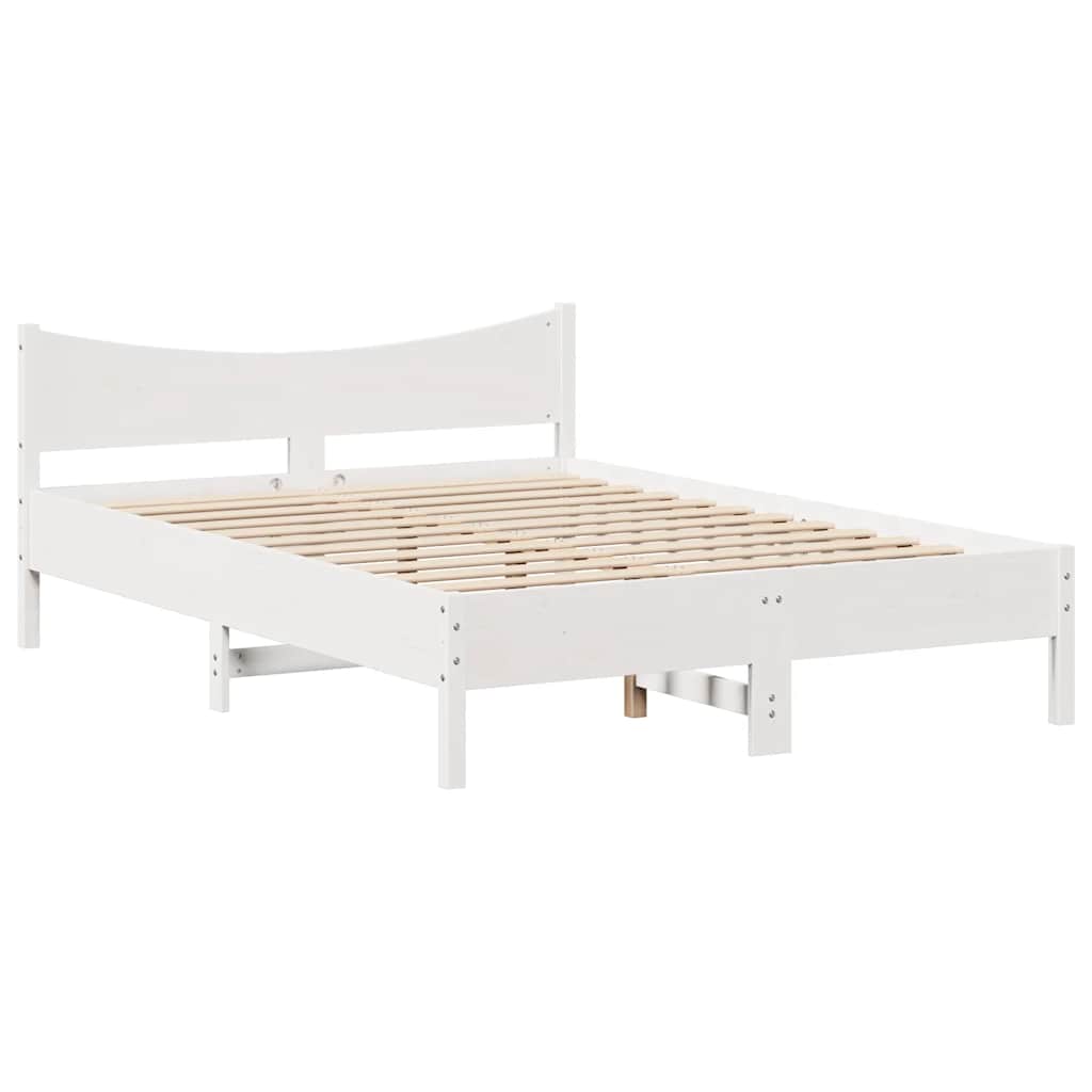 Cadre de lit avec tiroirs blanc 160x200 cm bois massif de pin - XIOS