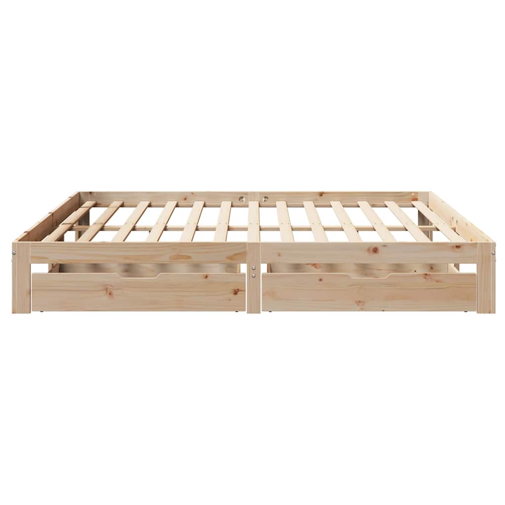 Cadre de lit avec tiroirs sans matelas 180x200 cm - XIOS