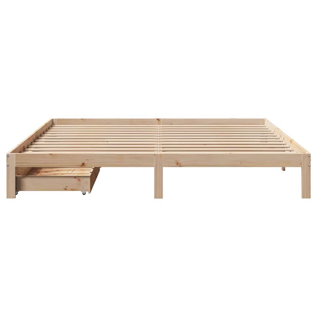 Cadre de lit avec tiroirs sans matelas 200x200 cm - XIOS