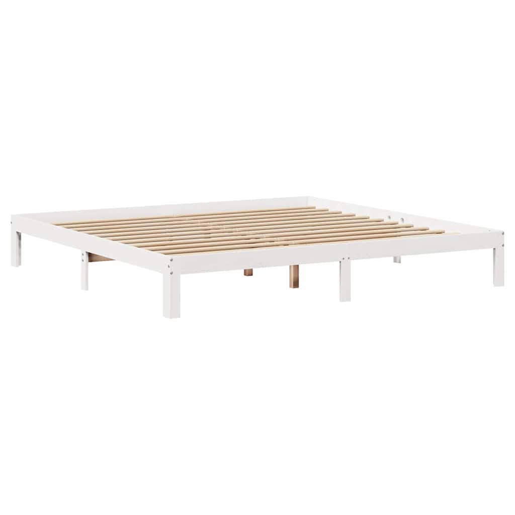 Cadre de lit avec tiroirs sans matelas blanc 200x200 cm - XIOS
