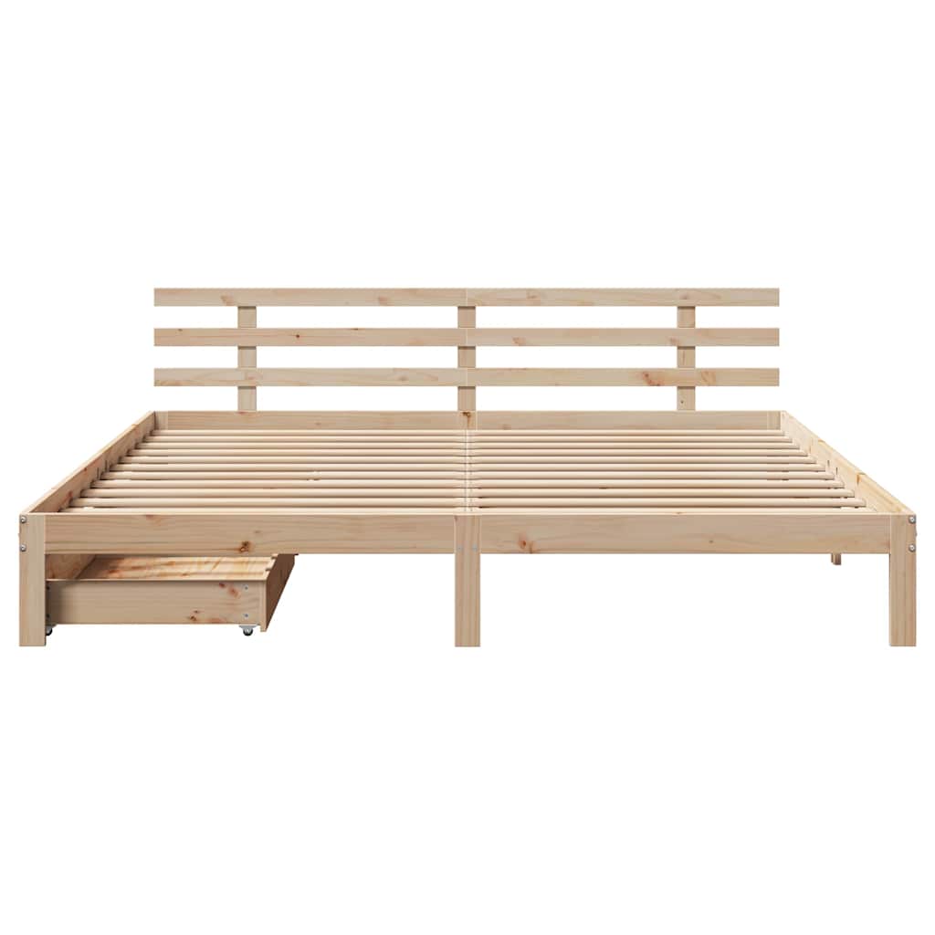 Cadre de lit avec tiroirs sans matelas 200x200 cm - XIOS