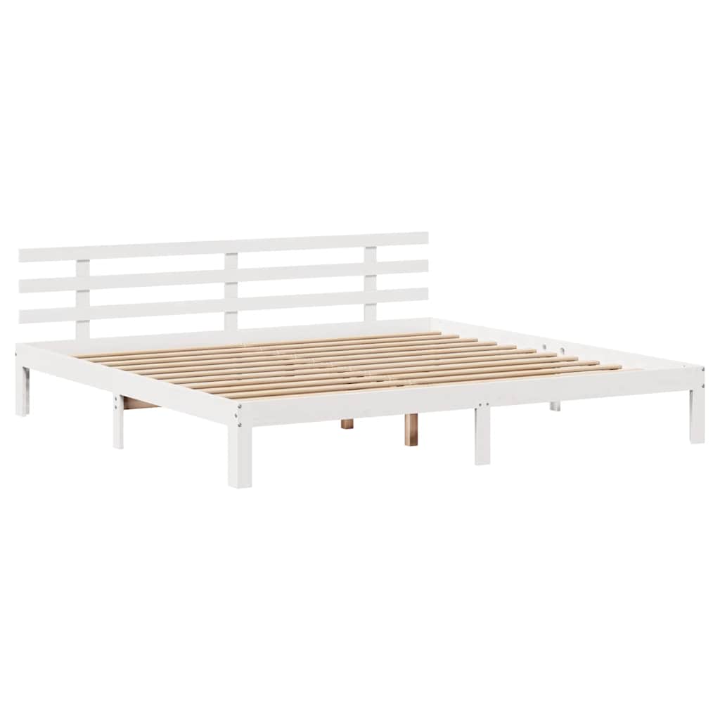 Cadre de lit avec tiroirs sans matelas blanc 200x200 cm - XIOS
