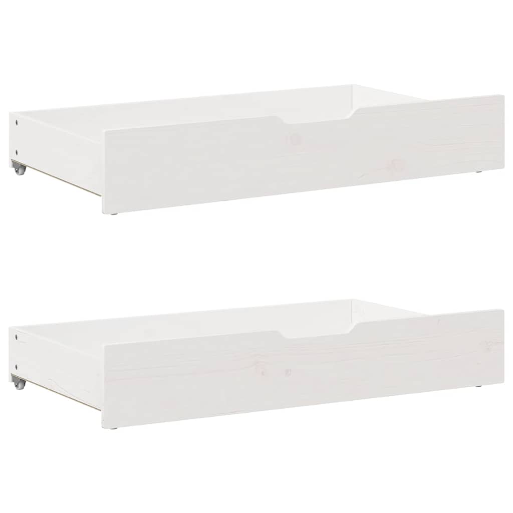 Cadre de lit avec tiroirs sans matelas blanc 200x200 cm - XIOS