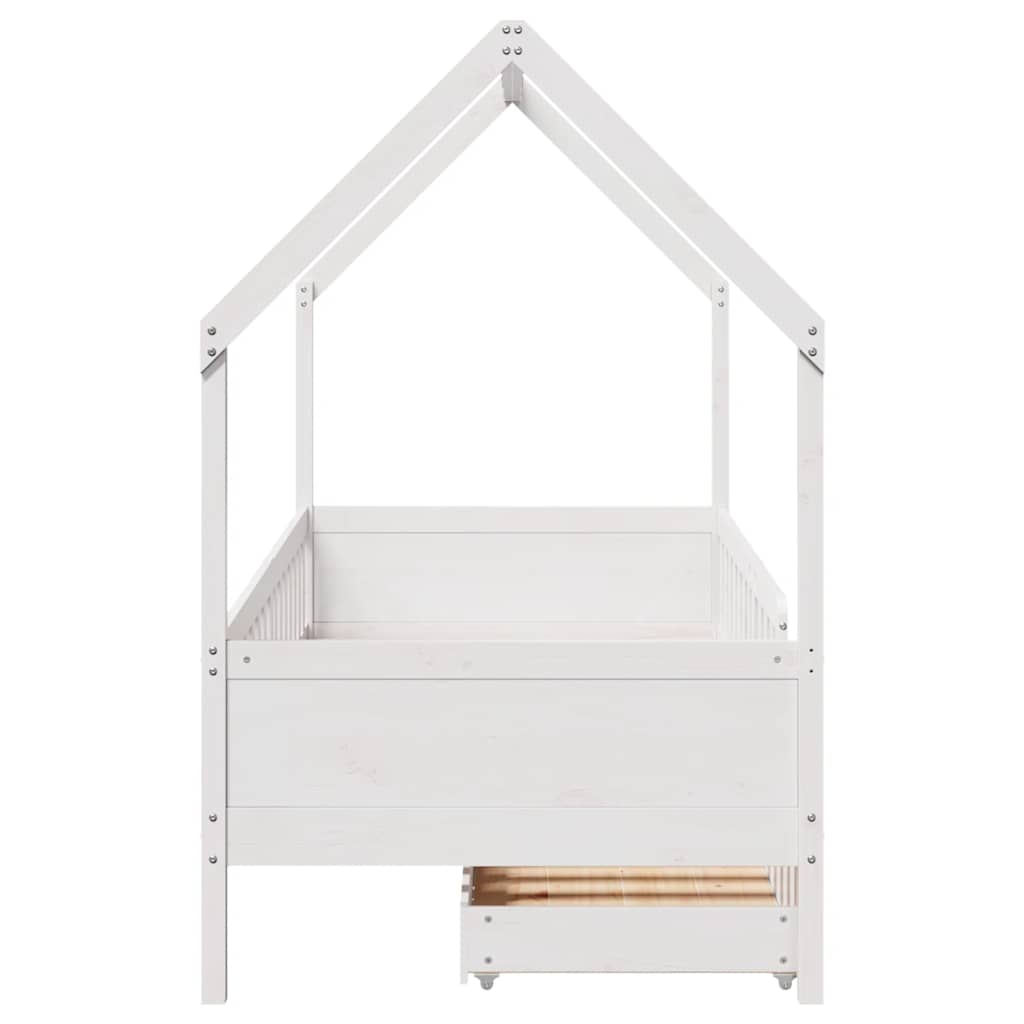 Cadre de lit enfants avec tiroirs sans matelas 80x200 cm bois - XIOS