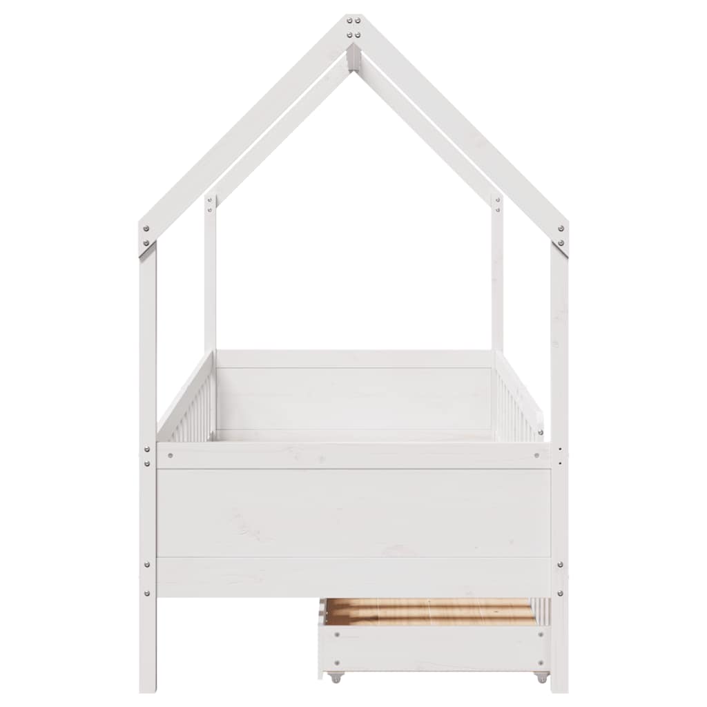 Cadre de lit enfants avec tiroirs sans matelas 90x190 cm bois - XIOS