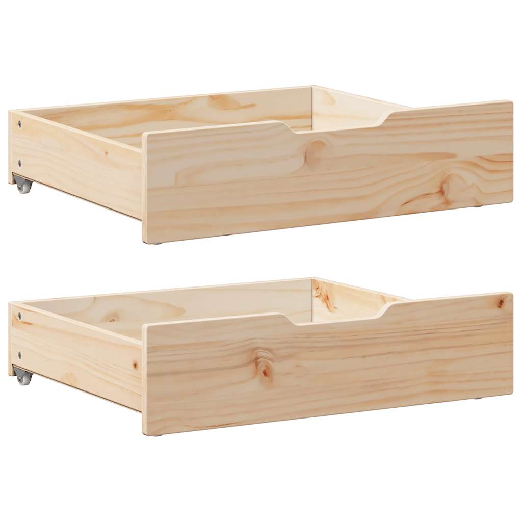 Cadre de lit enfant avec tiroirs sans matelas 70x140 cm bois - XIOS