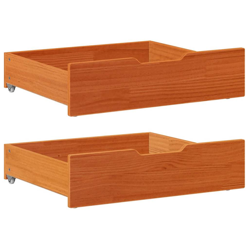 Cadre de lit enfant avec tiroirs sans matelas 70x140 cm bois - XIOS