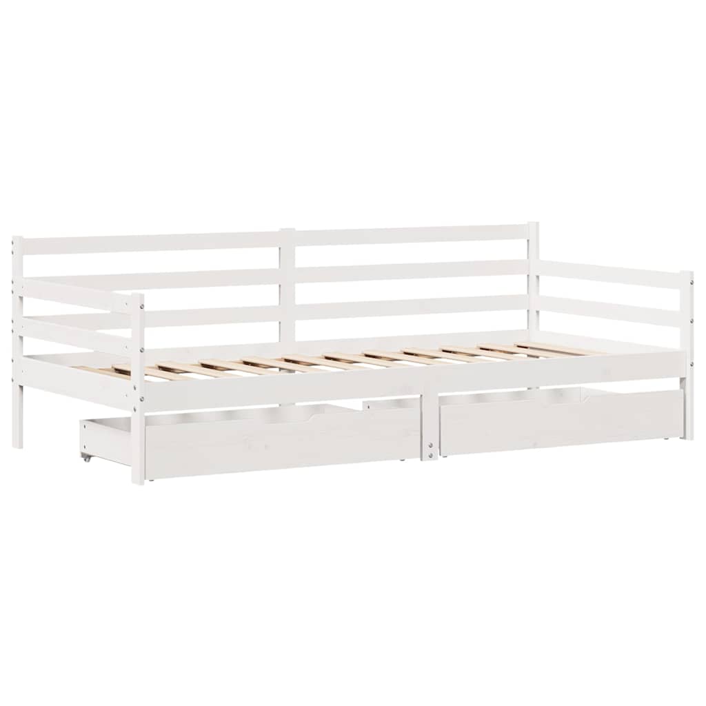 Lit de jour avec tiroirs sans matelas 80x200 cm bois massif - XIOS