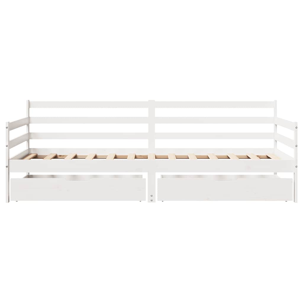 Lit de jour avec tiroirs sans matelas 80x200 cm bois massif - XIOS