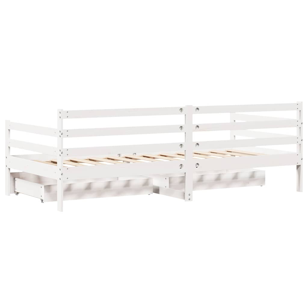 Lit de jour avec tiroirs sans matelas 80x200 cm bois massif - XIOS