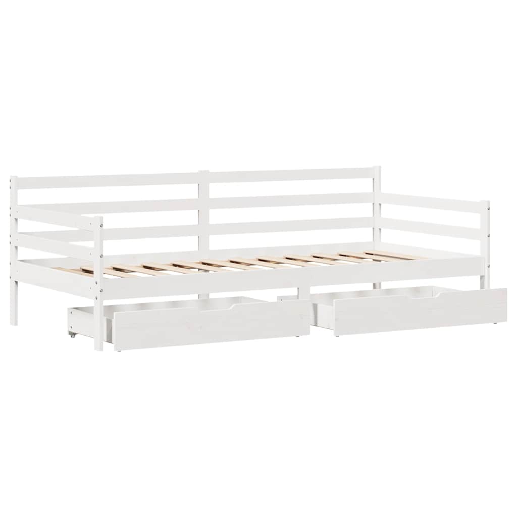 Lit de jour avec tiroirs sans matelas 80x200 cm bois massif - XIOS