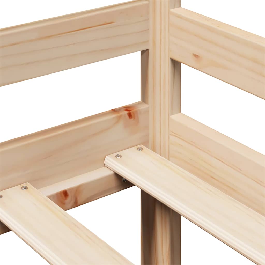 Lit de jour et tiroirs sans matelas blanc 80x200 cm bois massif - XIOS