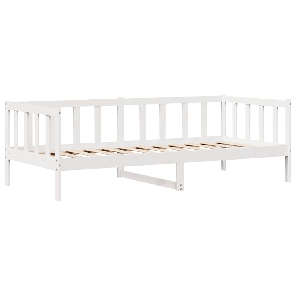 Lit de jour et tiroirs sans matelas blanc 80x200 cm bois massif - XIOS