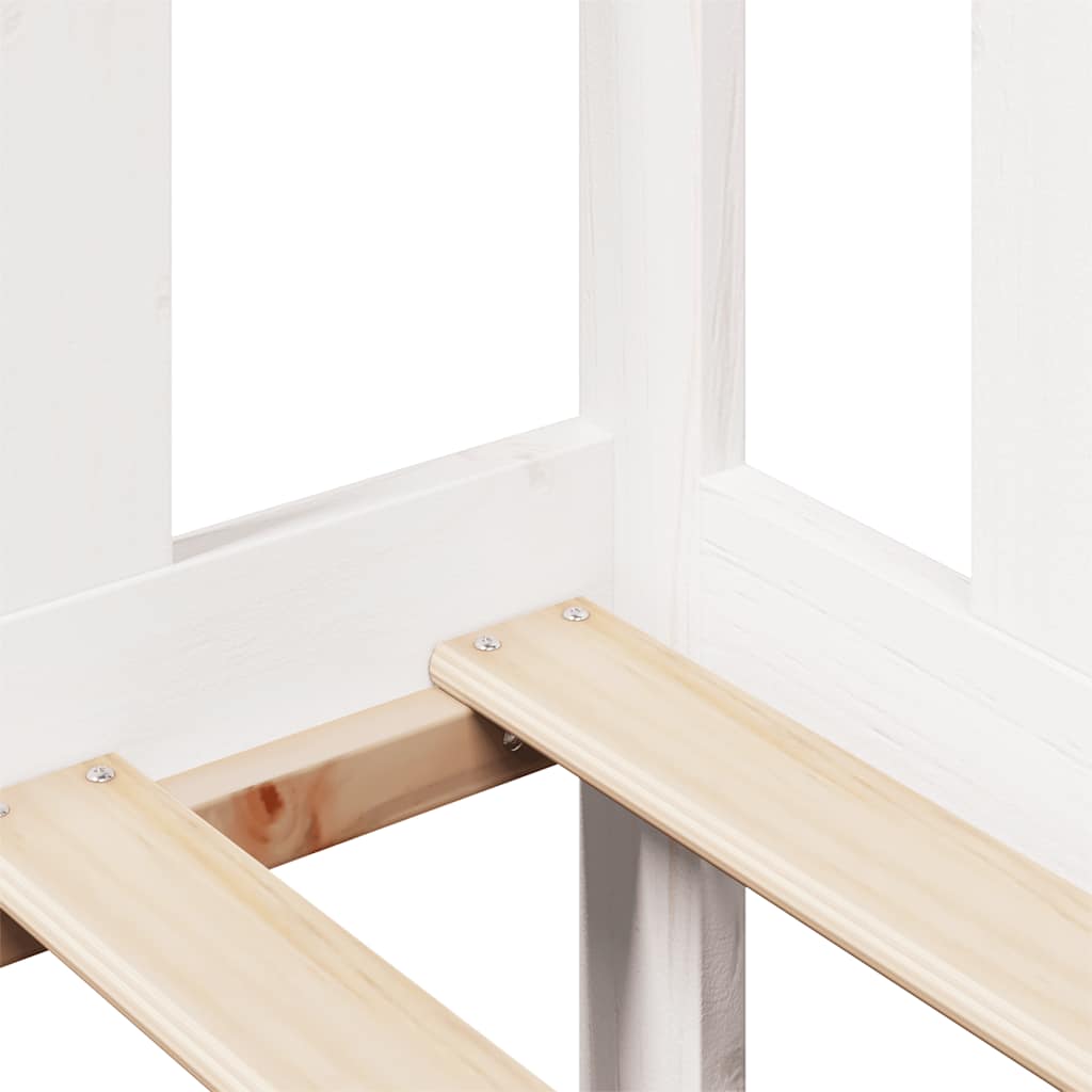 Lit de jour et tiroirs sans matelas blanc 80x200 cm bois massif - XIOS
