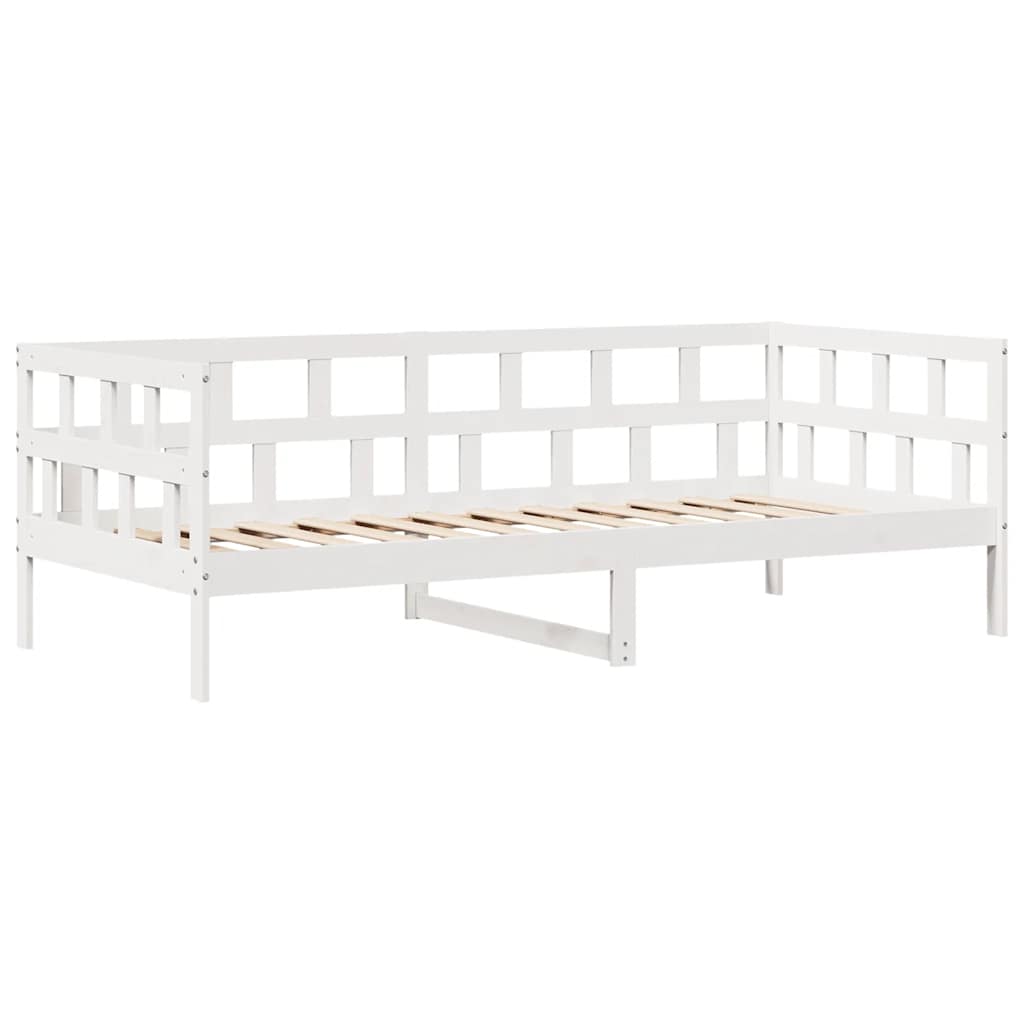 Lit de jour et tiroirs sans matelas blanc 90x200 cm bois massif - XIOS