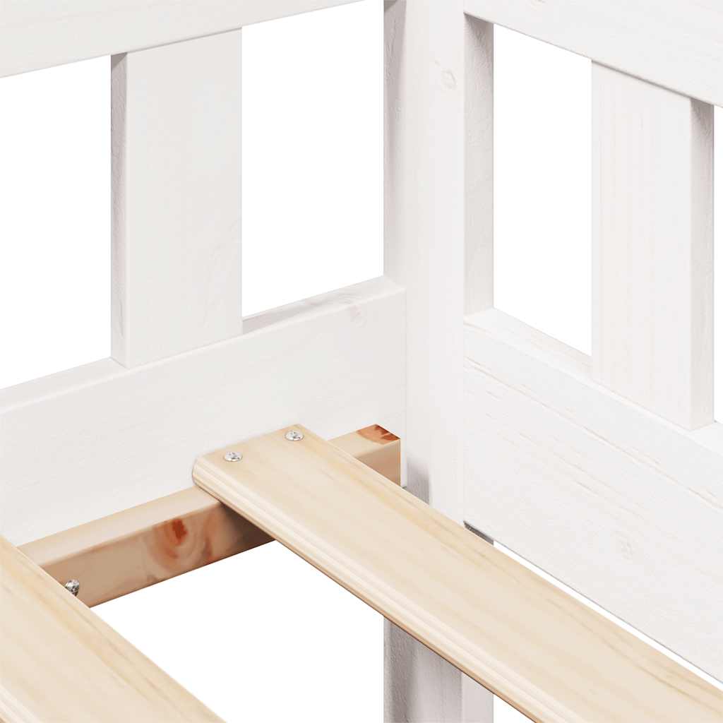 Lit de jour et tiroirs sans matelas blanc 80x200 cm bois massif - XIOS