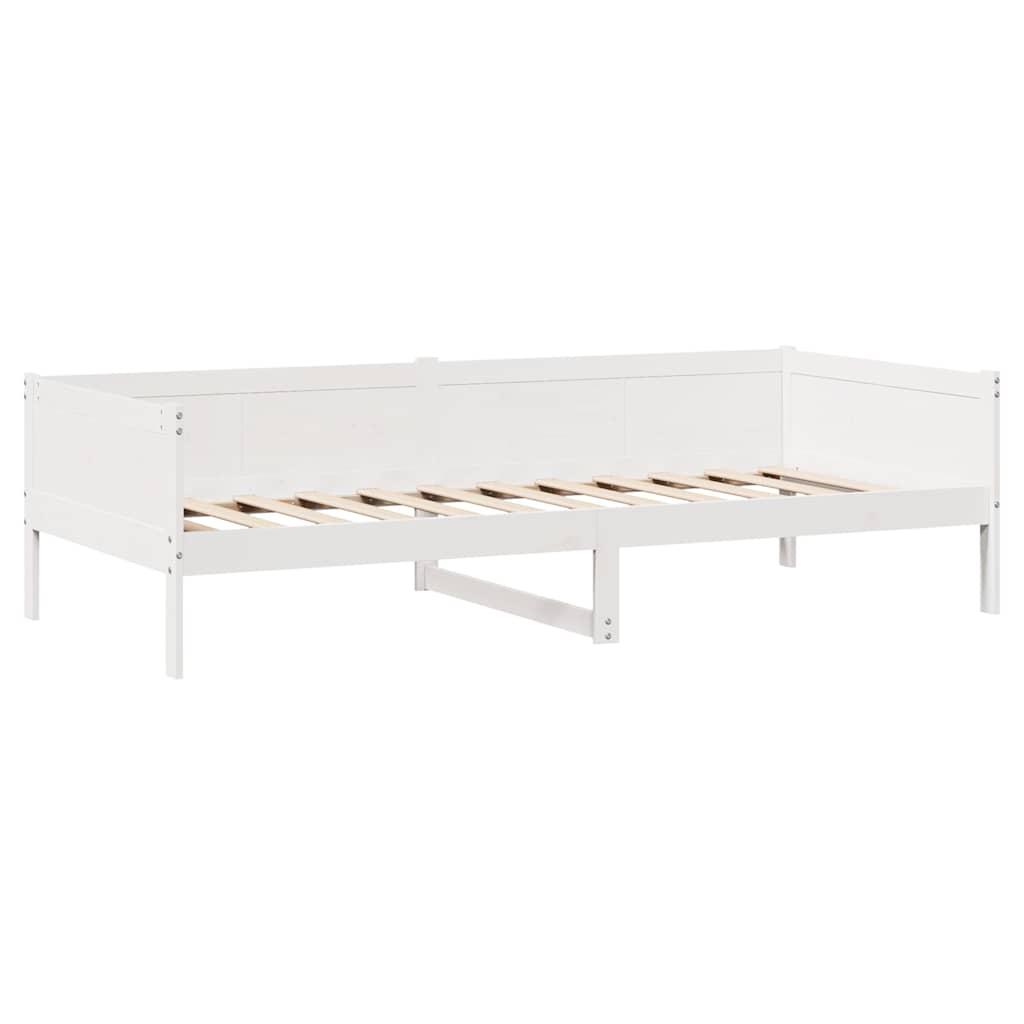 Lit de jour et tiroirs sans matelas blanc 90x190 cm bois massif - XIOS