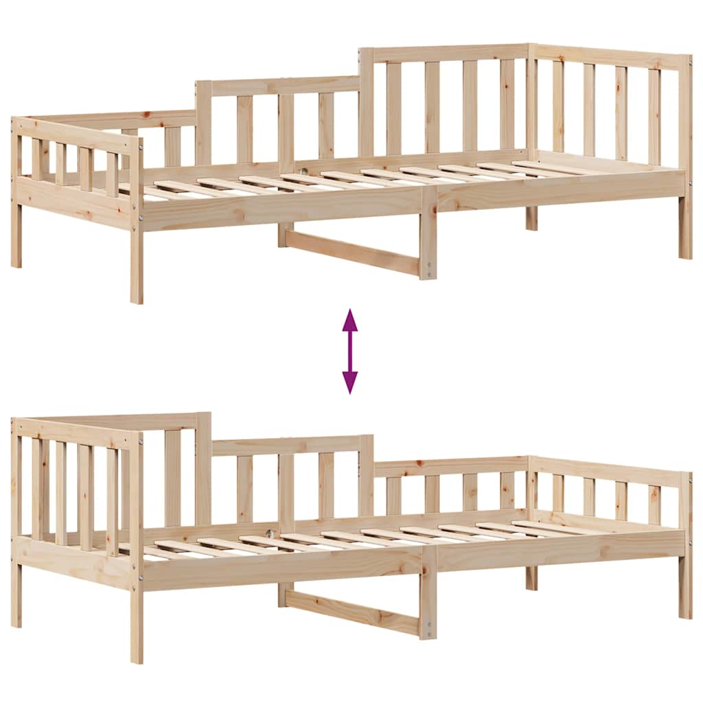 Lit de jour avec tiroirs sans matelas 90x190 cm bois massif - XIOS