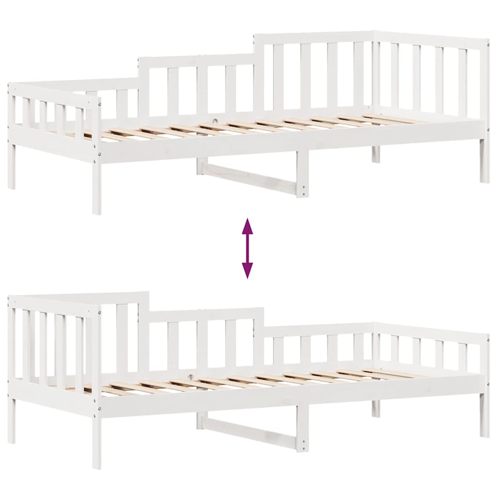 Lit de jour avec tiroirs sans matelas 90x190 cm bois massif - XIOS