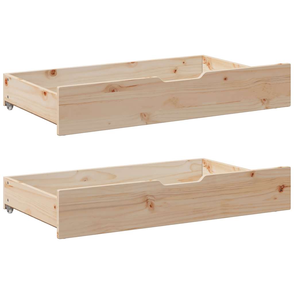 Lit de jour avec tiroirs sans matelas 80x200 cm bois massif - XIOS