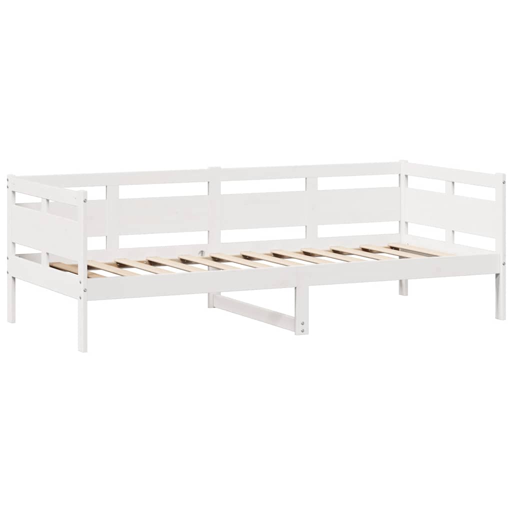 Lit de jour et tiroirs sans matelas blanc 90x200 cm bois massif - XIOS