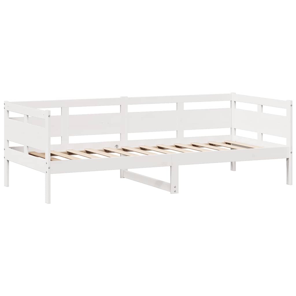 Lit de jour et tiroirs sans matelas blanc 90x190 cm bois massif - XIOS
