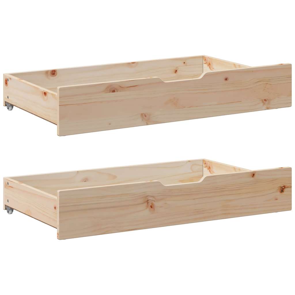 Lit de jour avec tiroirs sans matelas 90x200 cm bois massif - XIOS