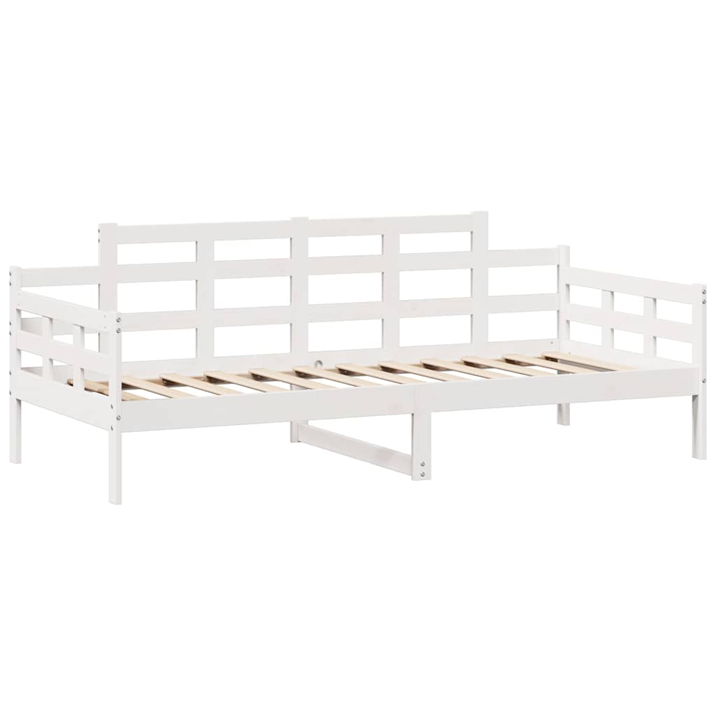 Lit de jour et tiroirs sans matelas blanc 80x200 cm bois massif - XIOS