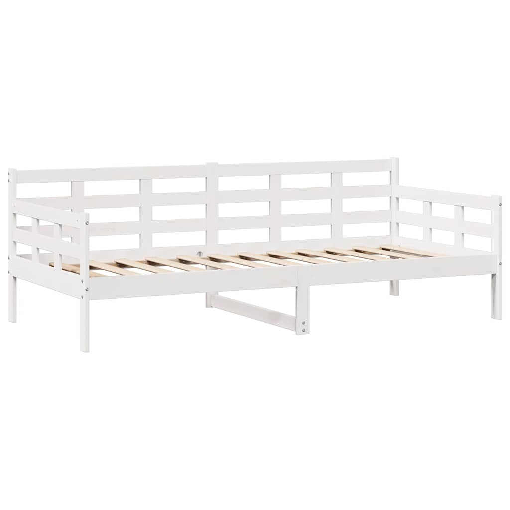 Lit de jour et tiroirs sans matelas blanc 80x200 cm bois massif - XIOS