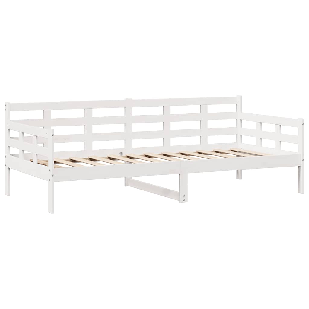 Lit de jour et tiroirs sans matelas blanc 90x190 cm bois massif - XIOS