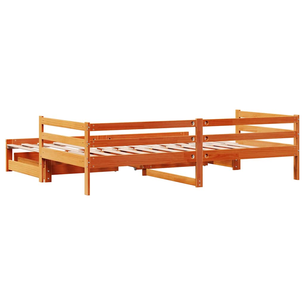 Lit de jour avec gigogne et tiroirs sans matelas 90x190 cm - XIOS