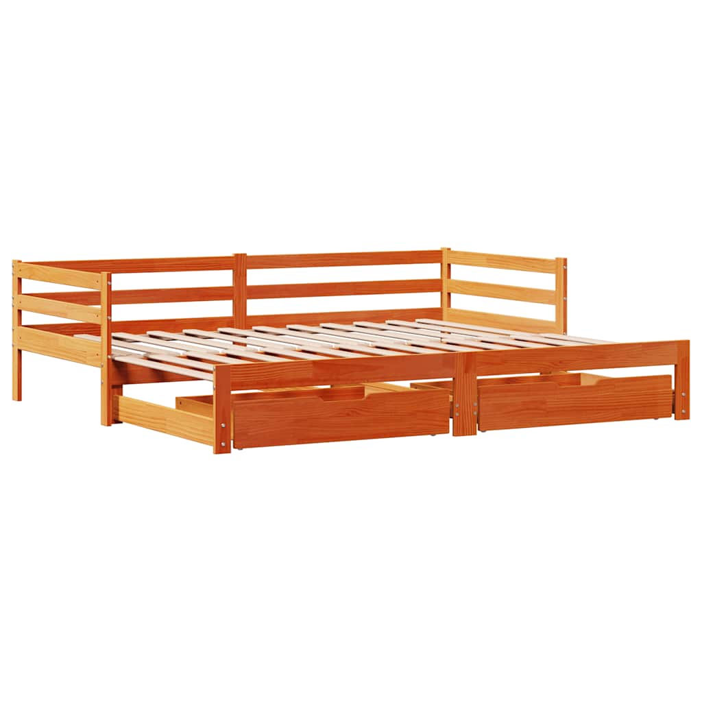 Lit de jour avec gigogne et tiroirs sans matelas 80x200 cm - XIOS