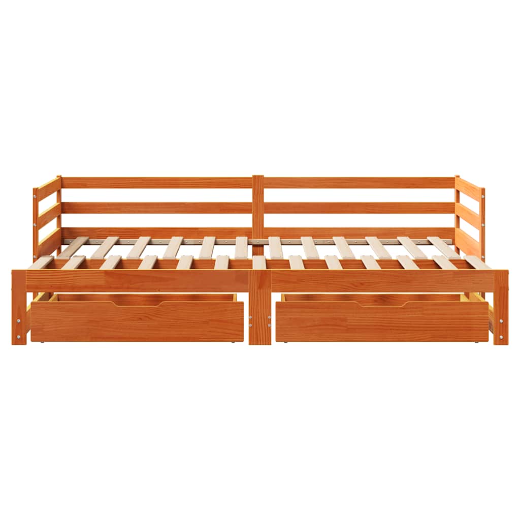 Lit de jour avec gigogne et tiroirs sans matelas 80x200 cm - XIOS