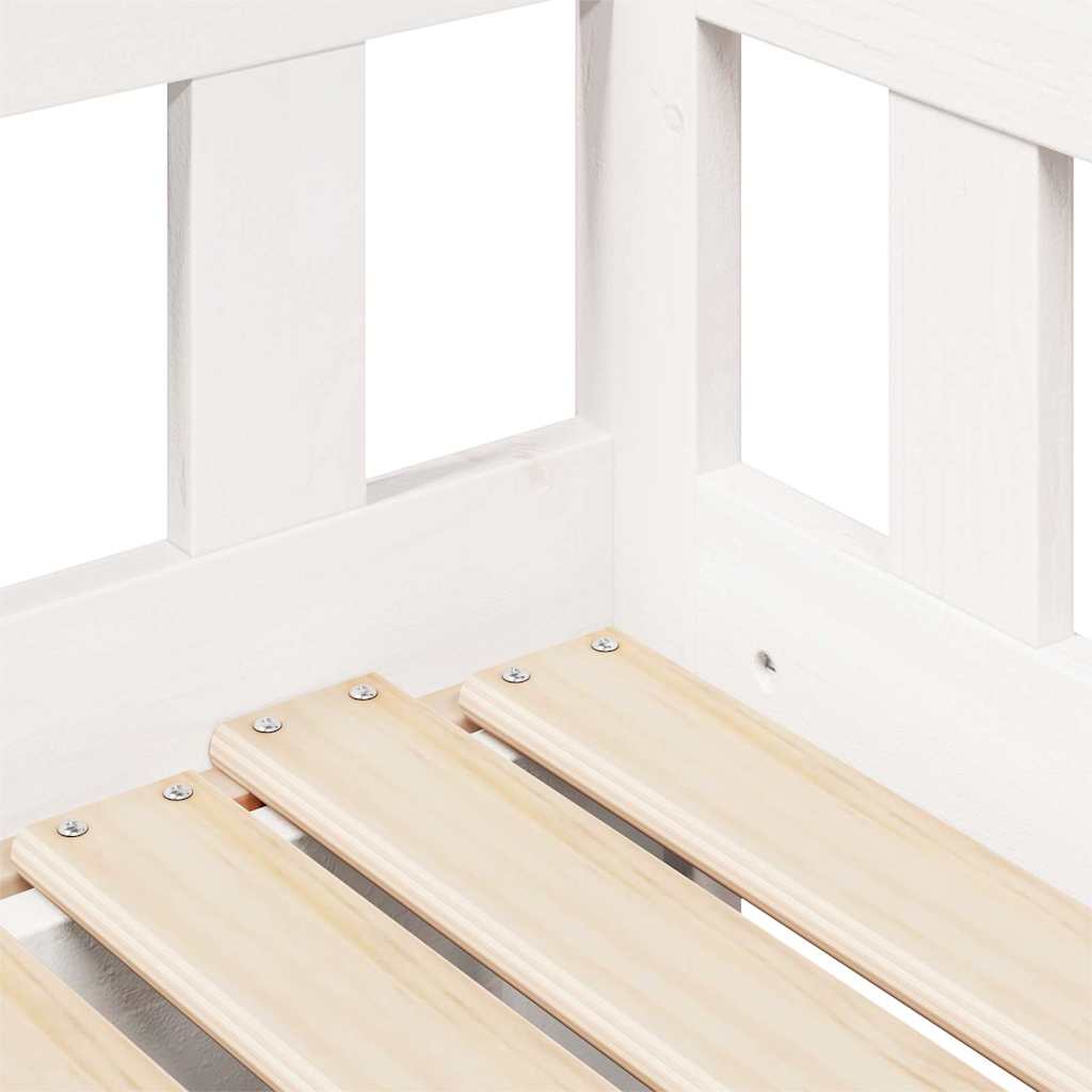 Lit de jour avec gigogne et tiroirs sans matelas blanc 80x200cm - XIOS