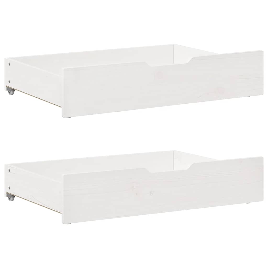 Lit de jour avec gigogne et tiroirs sans matelas blanc 80x200cm - XIOS
