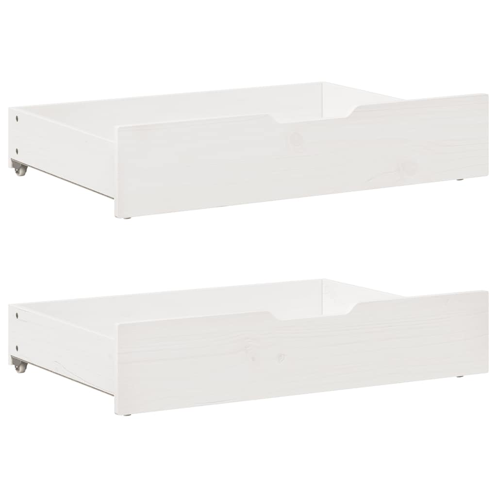 Lit de jour avec gigogne et tiroirs sans matelas blanc 90x200cm - XIOS