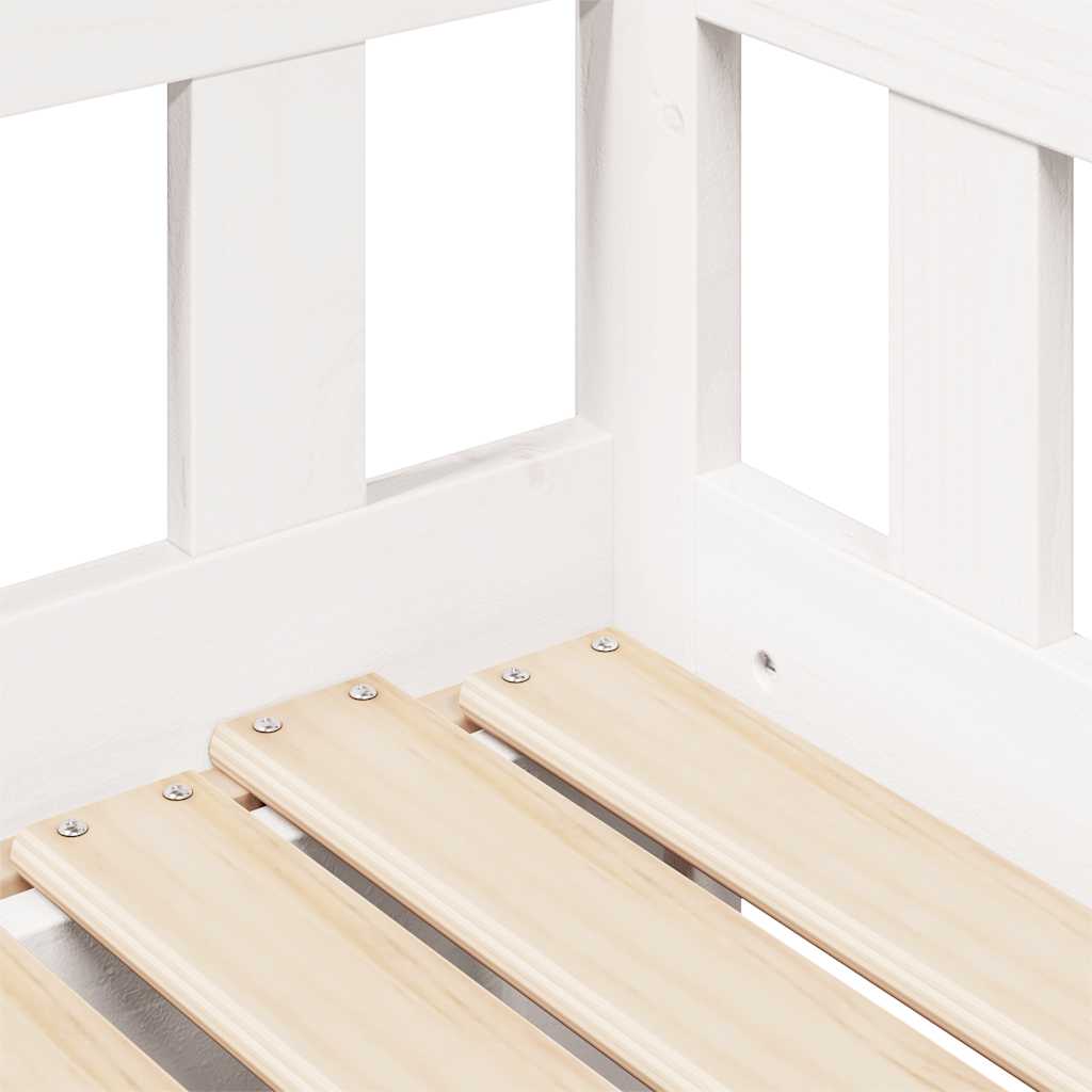 Lit de jour avec gigogne et tiroirs sans matelas blanc 80x200cm - XIOS
