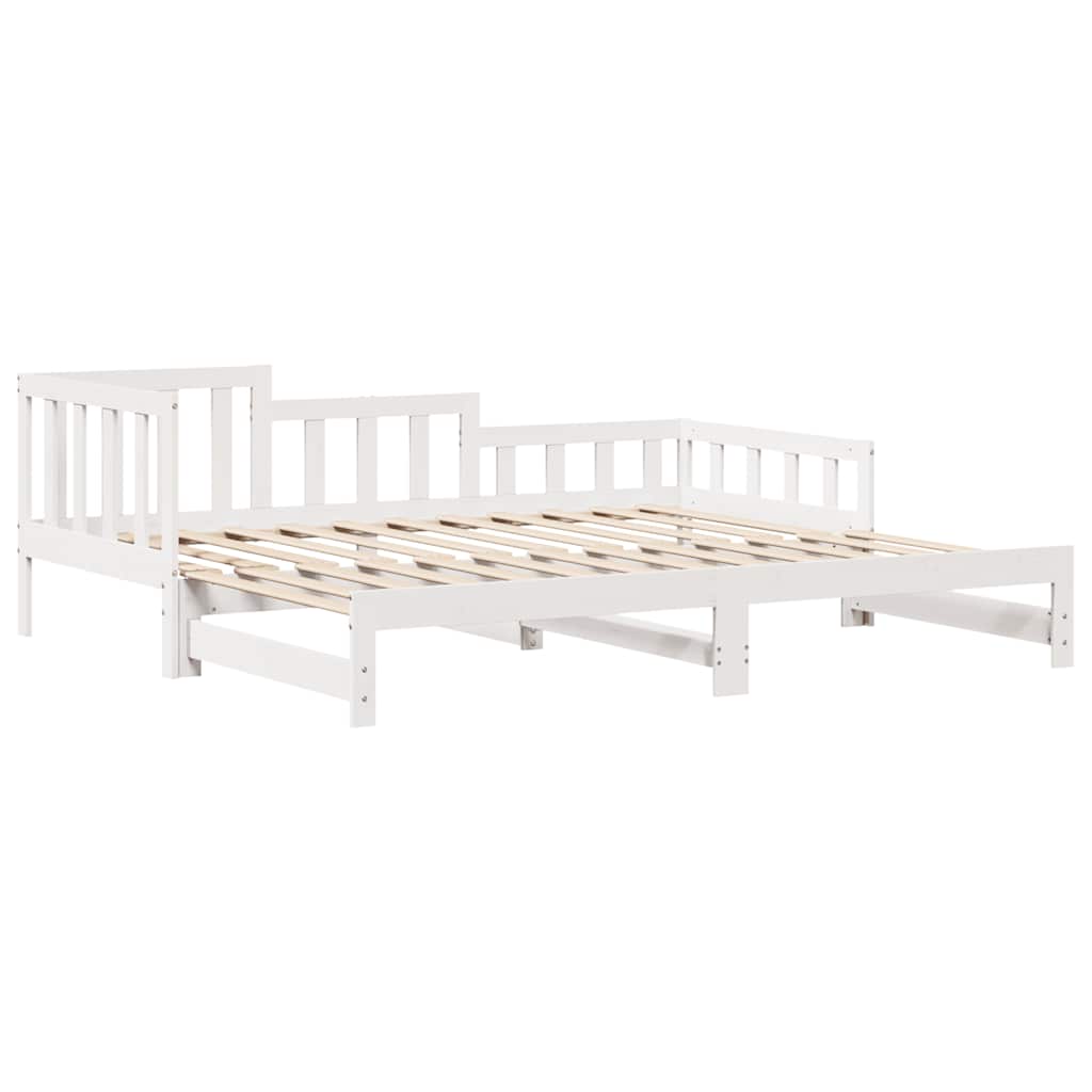 Lit de jour avec gigogne et tiroirs sans matelas blanc 90x190cm - XIOS