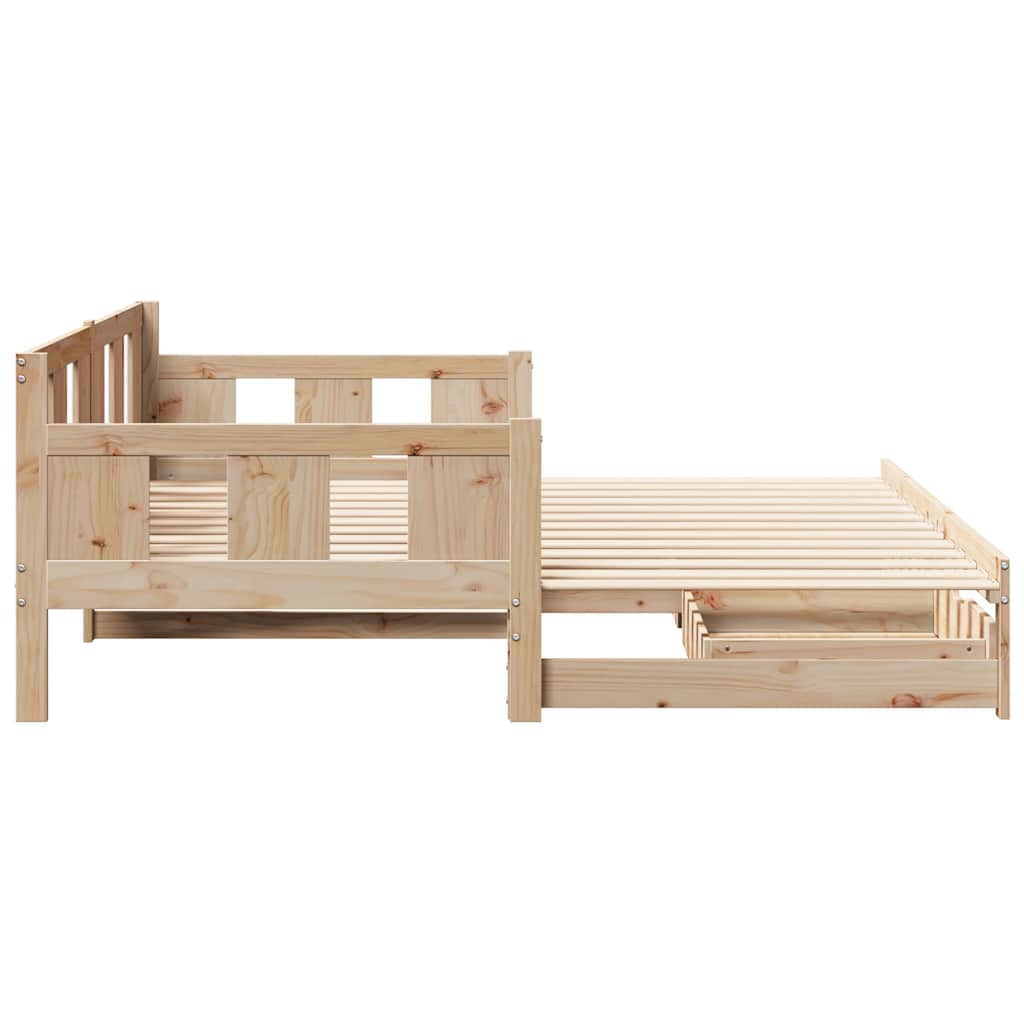 Lit de jour avec gigogne et tiroirs sans matelas 90x190 cm - XIOS