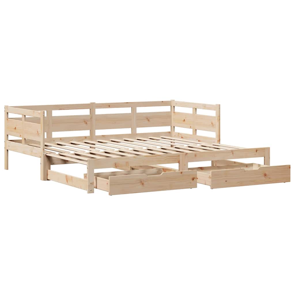 Lit de jour avec gigogne et tiroirs sans matelas 80x200 cm - XIOS