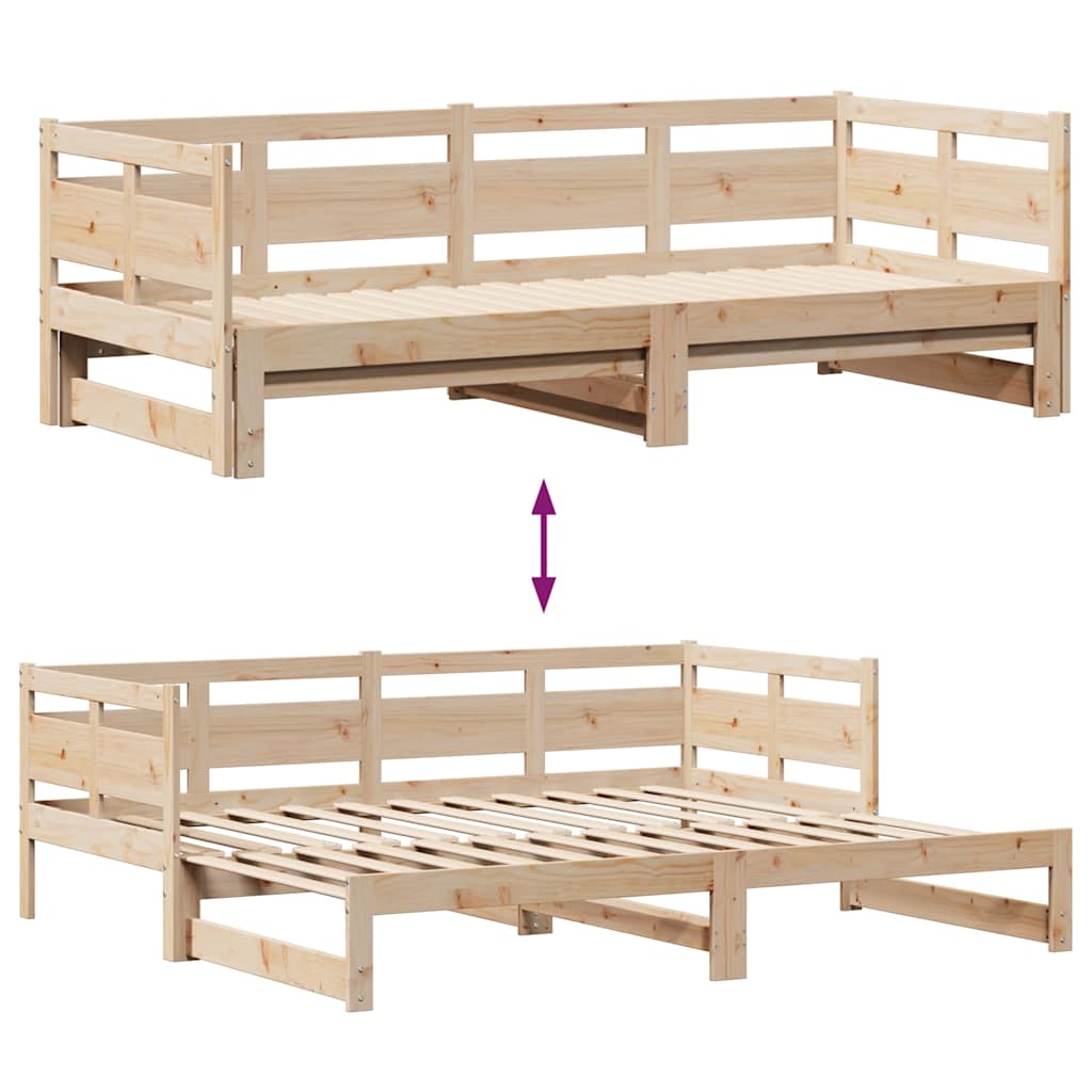 Lit de jour avec gigogne et tiroirs sans matelas 90x190 cm - XIOS