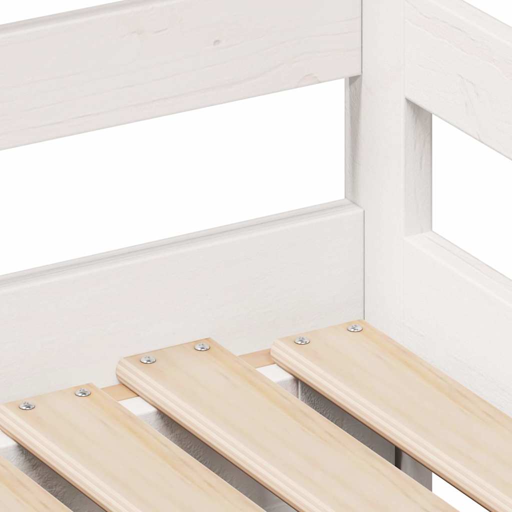 Lit de jour avec gigogne et tiroirs sans matelas blanc 80x200cm - XIOS