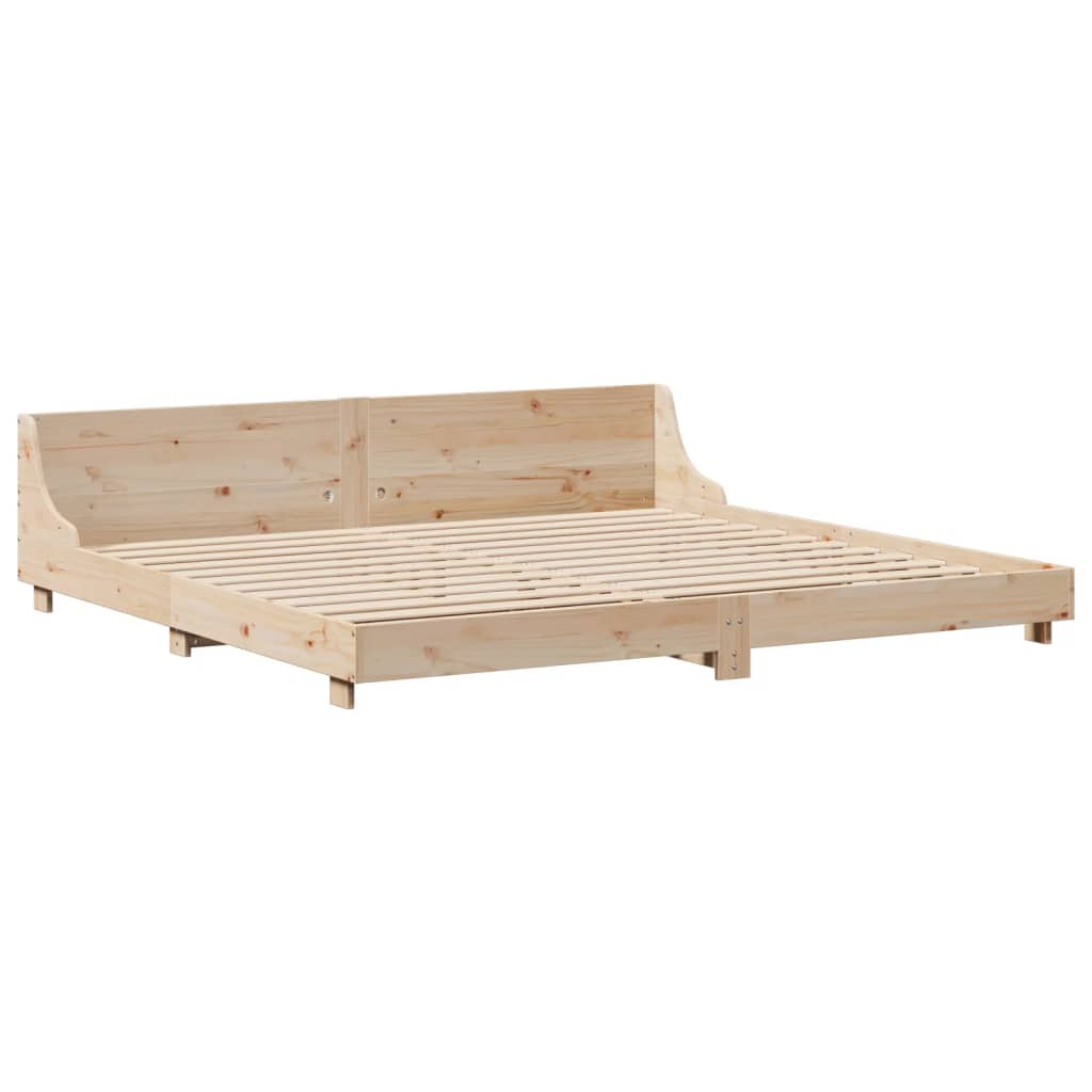 Cadre de lit sans matelas 200x200 cm bois massif de pin - XIOS