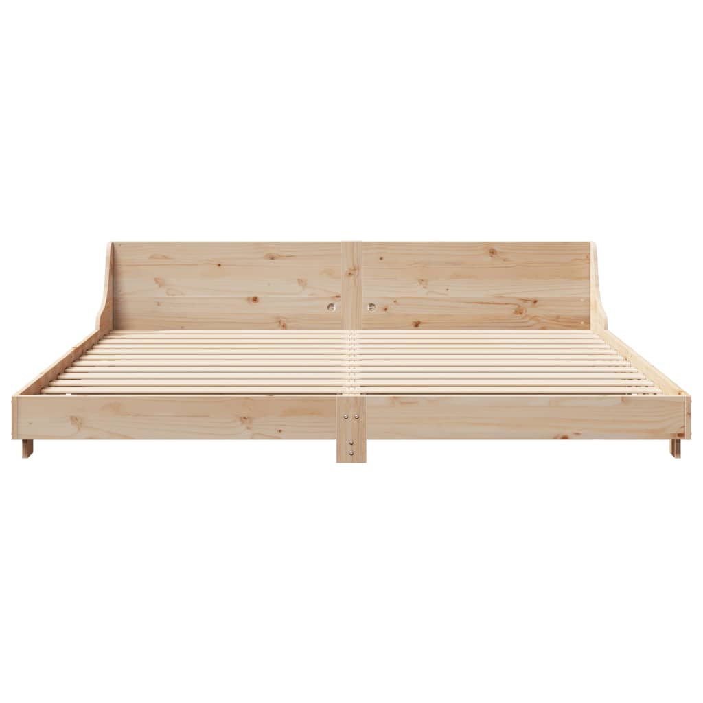 Cadre de lit sans matelas 200x200 cm bois massif de pin - XIOS