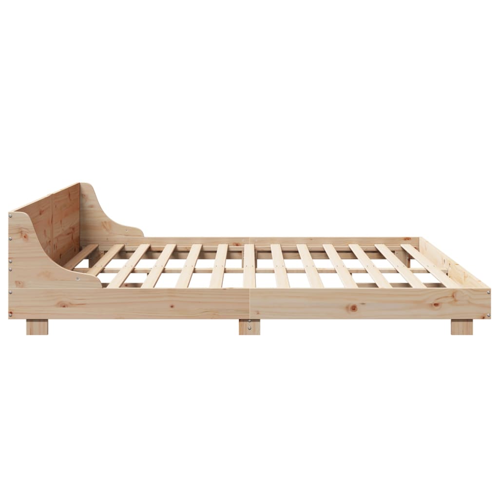 Cadre de lit sans matelas 200x200 cm bois massif de pin - XIOS