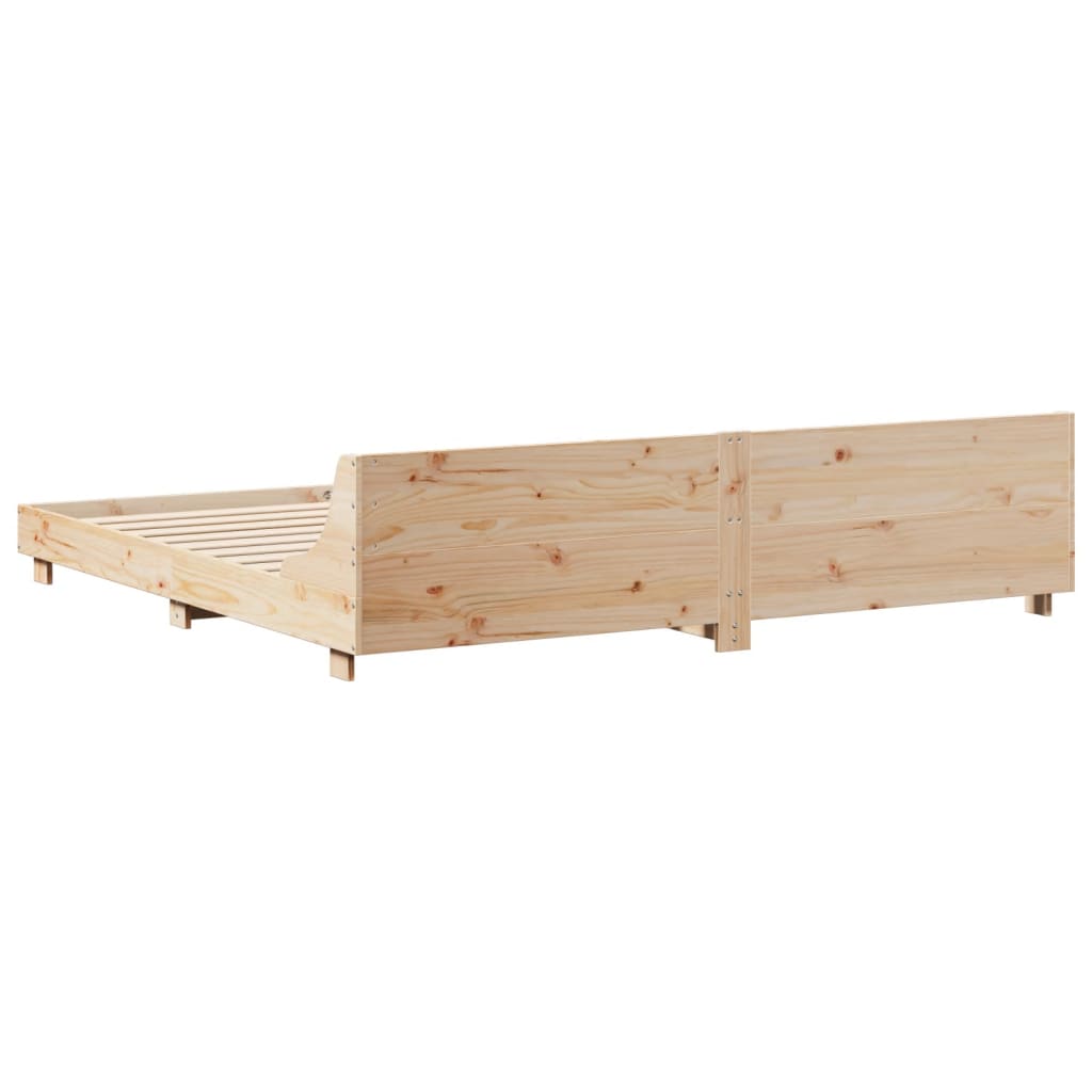 Cadre de lit sans matelas 200x200 cm bois massif de pin - XIOS