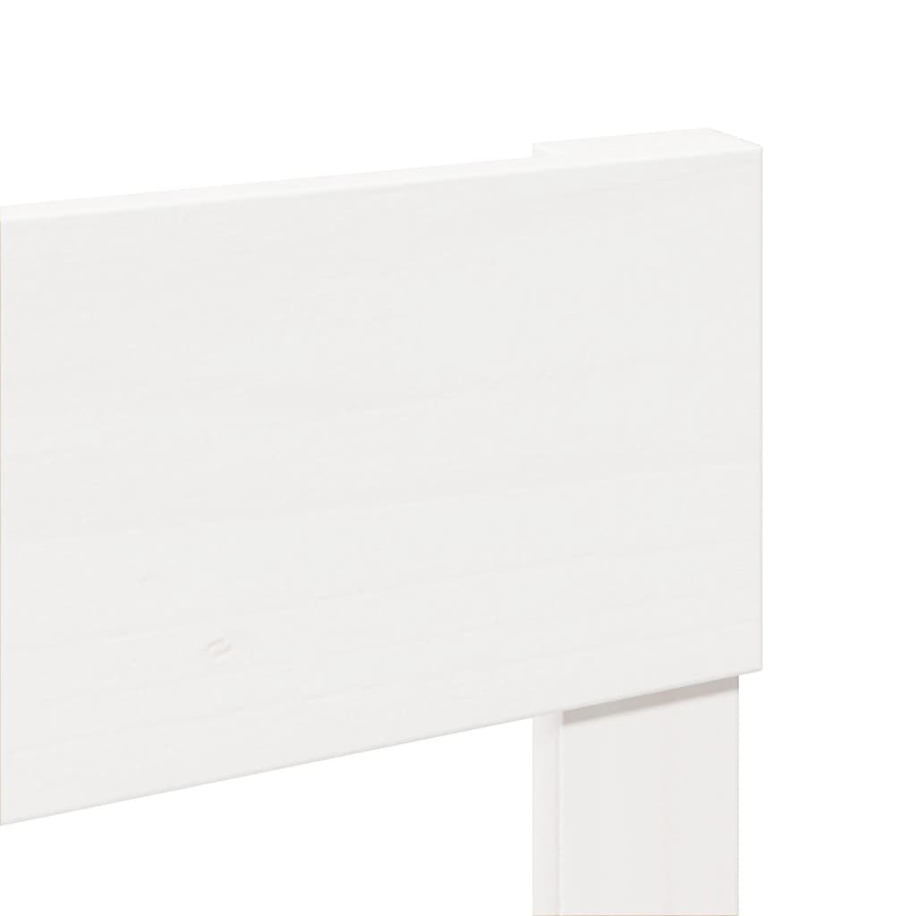 Cadre de lit sans matelas blanc 140x200 cm bois de pin massif - XIOS