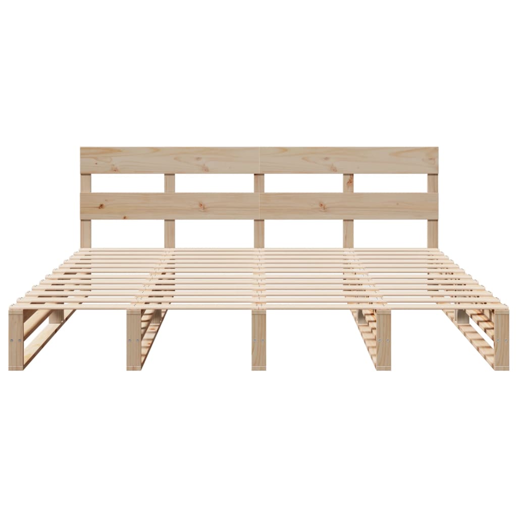 Cadre de lit sans matelas 200x200 cm bois massif de pin - XIOS
